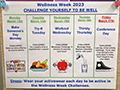  Wellness Week calendar of events for 2023 school year